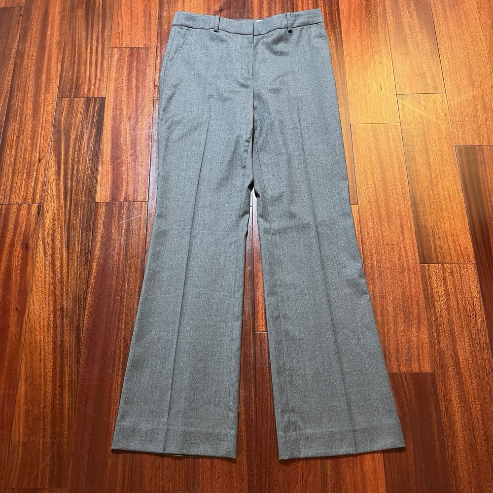 Brooks Brothers Womens 6 Gray Wool Dress Pants Reda Flexo Italian Fabric Luxury